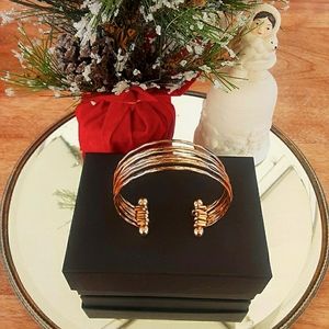 Boho Hammered Gold Layered Bracelet